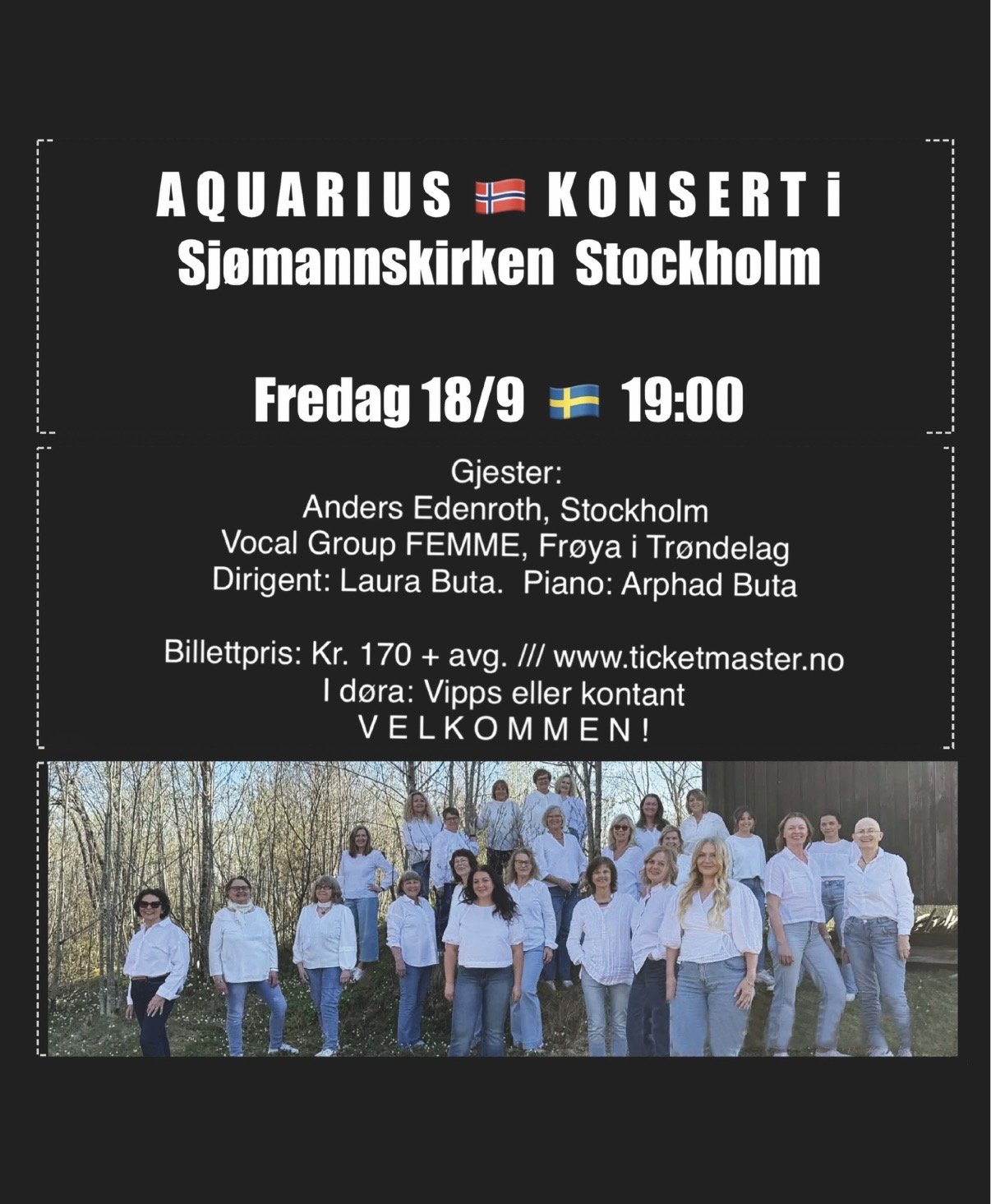Aquarius Konsert i Sjømannskirken Stockholm